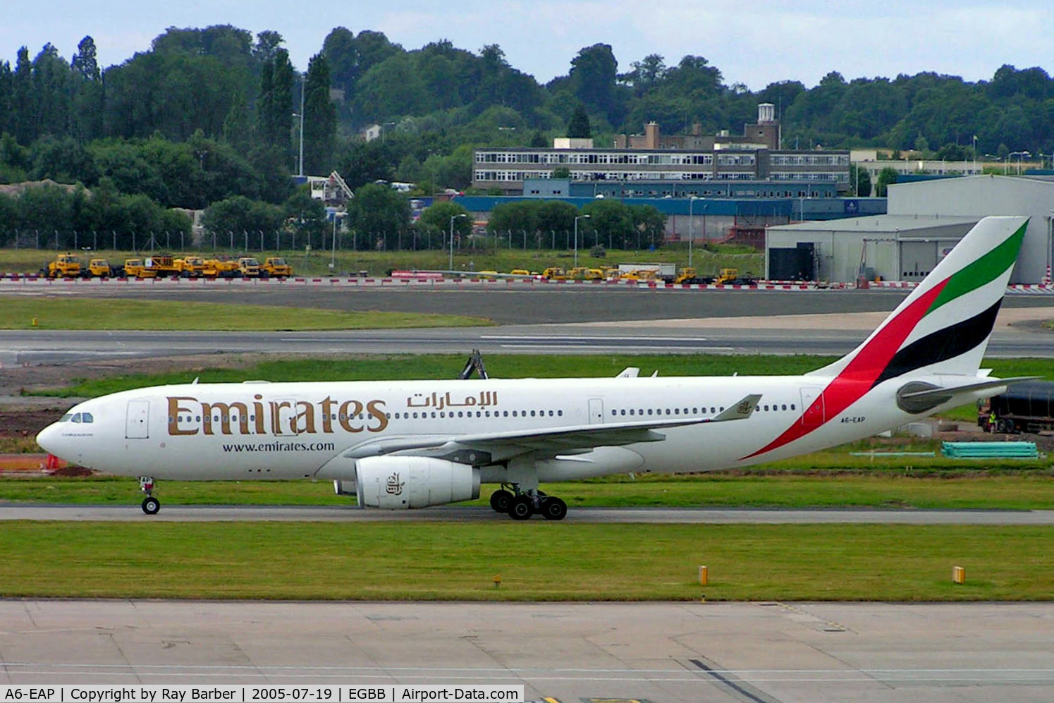A6-EAP, 2003 Airbus A330-243 C/N 509, A6-EAP   Airbus A330-243 [525] (Emirates Airlines) Birmingham Int'l~G 19/07/2005