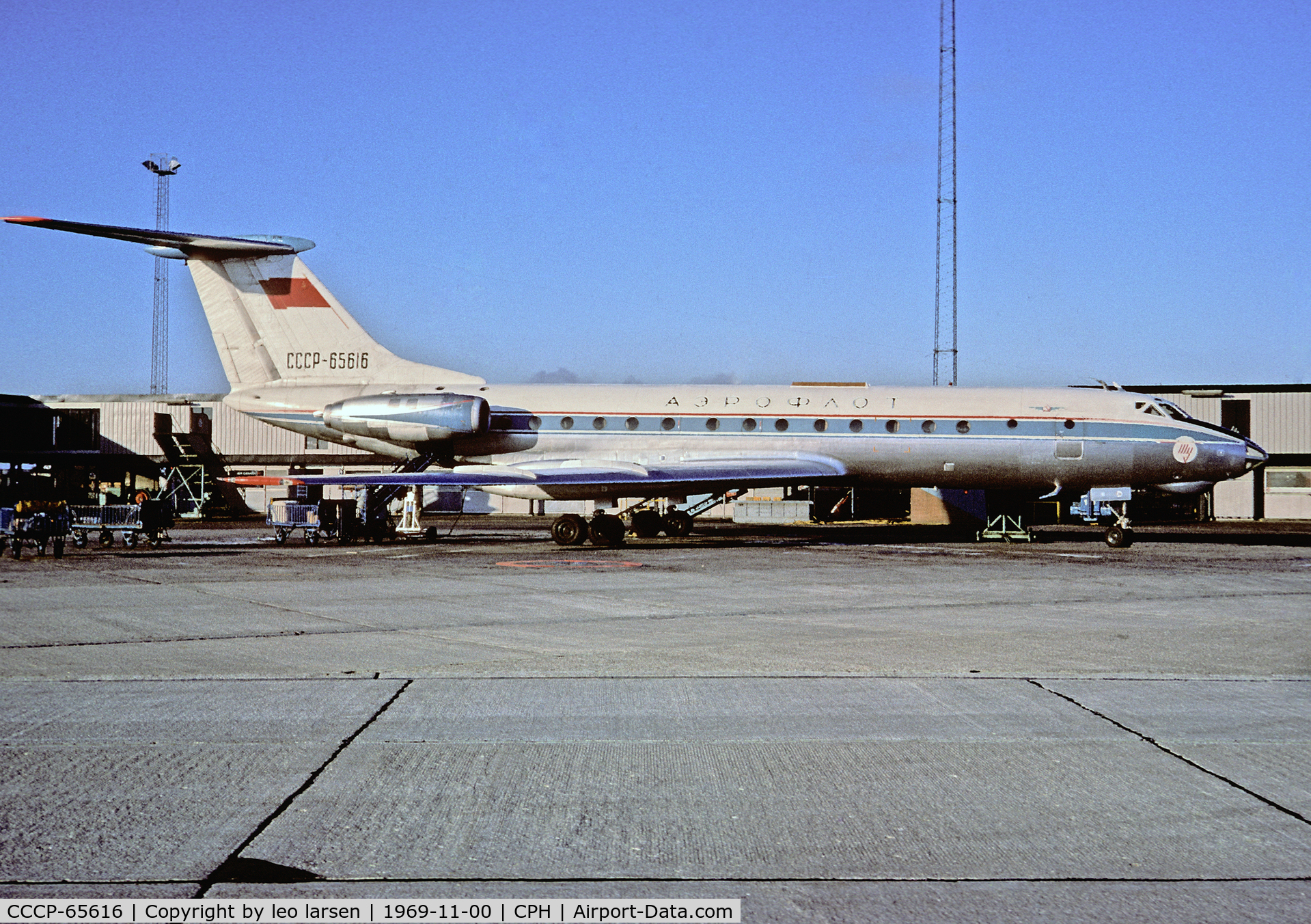 CCCP-65616, 1967 Tupolev Tu-134K C/N 7350304, Copenhagen 11.1969