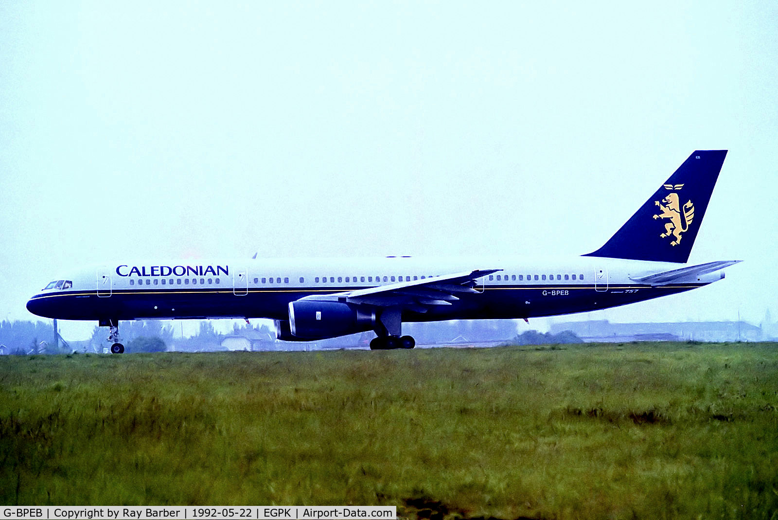 G-BPEB, 1989 Boeing 757-236 C/N 24371, G-BPEB   Boeing 757-236 [24371] (Caledonian Airways) Glasgow-Prestwick~G 22/05/1992