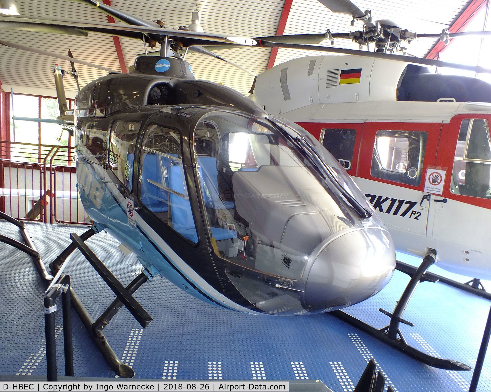 D-HBEC, 1988 MBB Bo 108 A1 C/N VT-002, MBB Bo 108 A1 at the Hubschraubermuseum (helicopter museum), Bückeburg