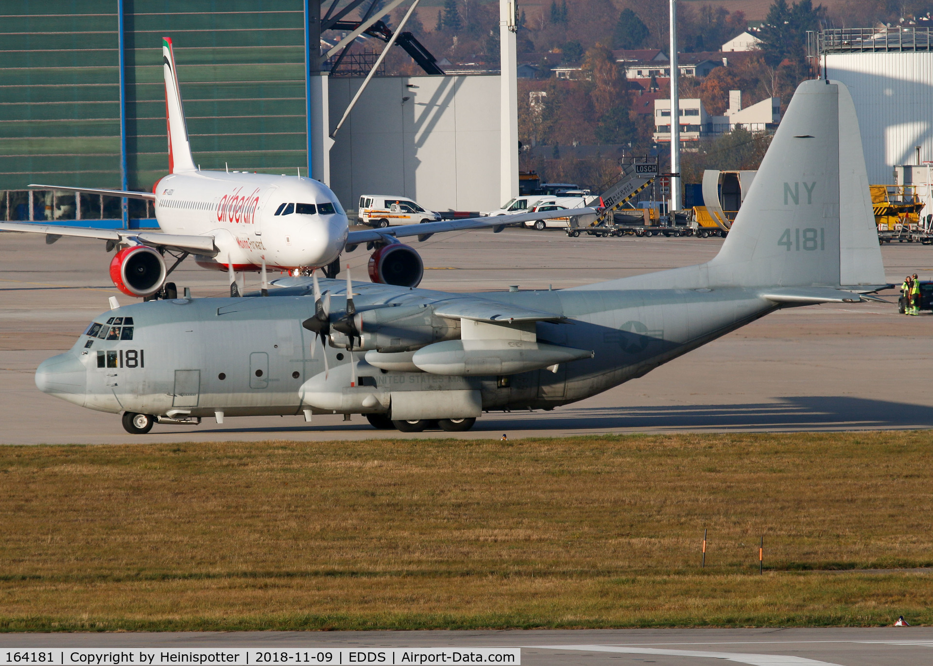 164181, 1988 Lockheed KC-130T Hercules C/N 382-5176, 164181  at Stuttgart Airport.