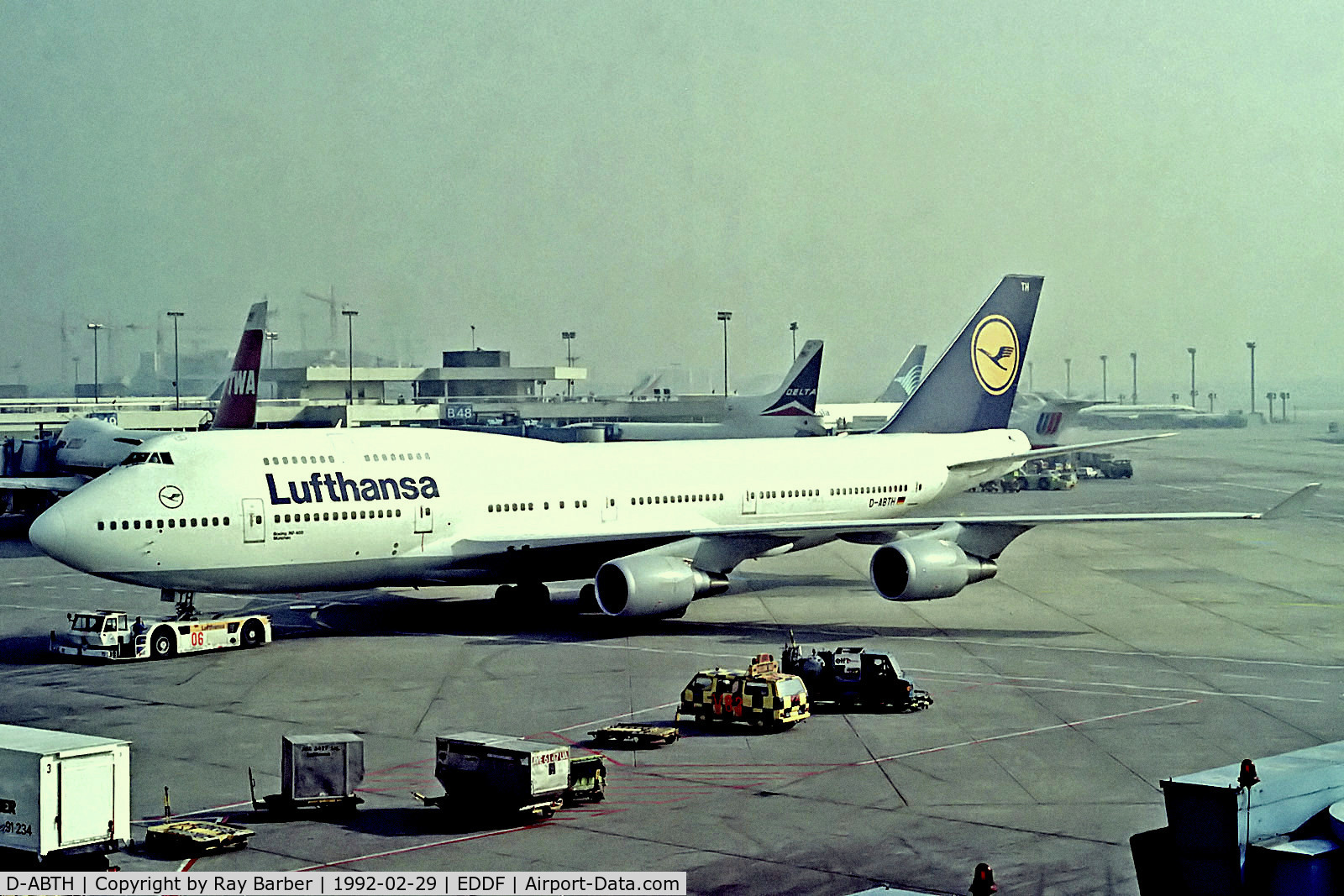 D-ABTH, 1991 Boeing 747-430M C/N 25047, D-ABTH   Boeing 747-430 [25047] (Lufthansa) Frankfurt Int'l~D 29/02/1992