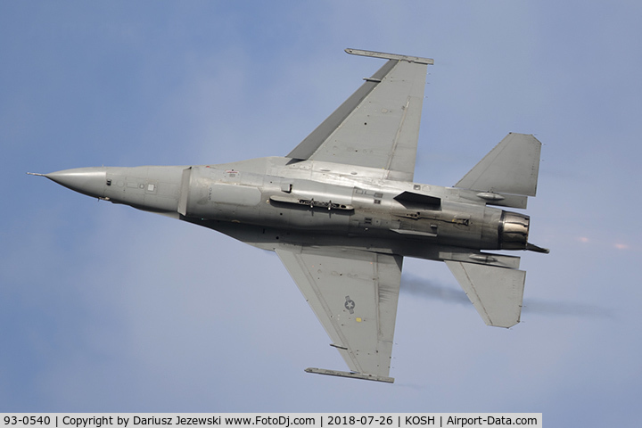 93-0540, 1993 Lockheed F-16C Fighting Falcon C/N CC-175, F-16CJ Fighting Falcon 93-0540 SW from 55th FS 