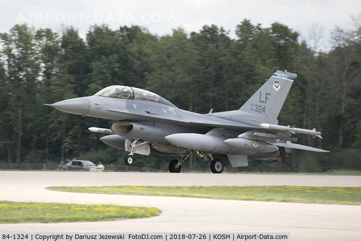 84-1324, 1984 General Dynamics F-16D Fighting Falcon C/N 5D-18, F-16D Fighting Falcon 84-1324 LF from 309th FS 