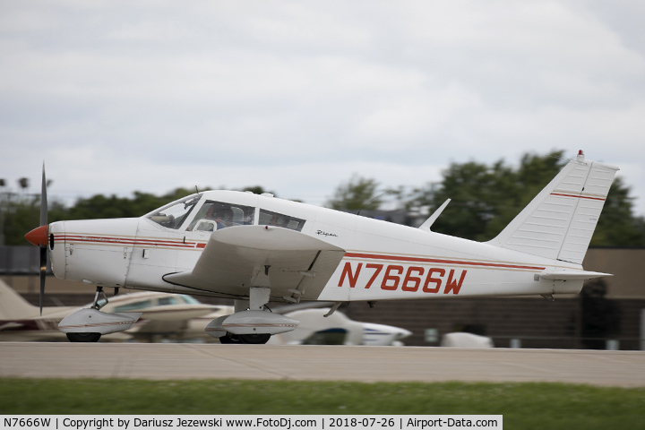 N7666W, 1964 Piper PA-28-180 C/N 28-1644, Piper PA-28-180 Cherokee  C/N 28-1644, N7666W