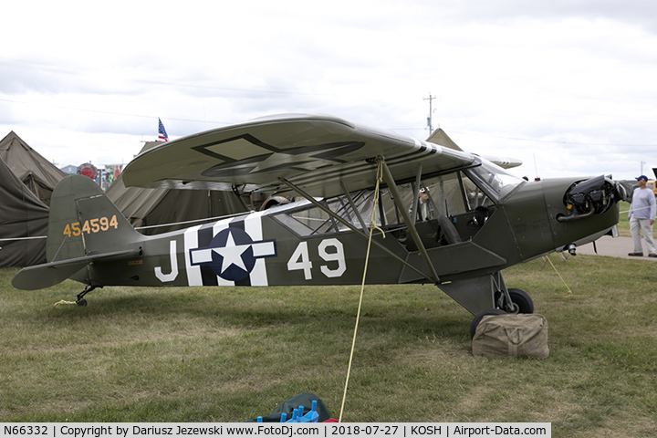 N66332, 1945 Piper L-4J Grasshopper (J3C-65D) C/N 13334, Piper L-4J Grasshopper (J3C-65D)  C/N 13334, N66332