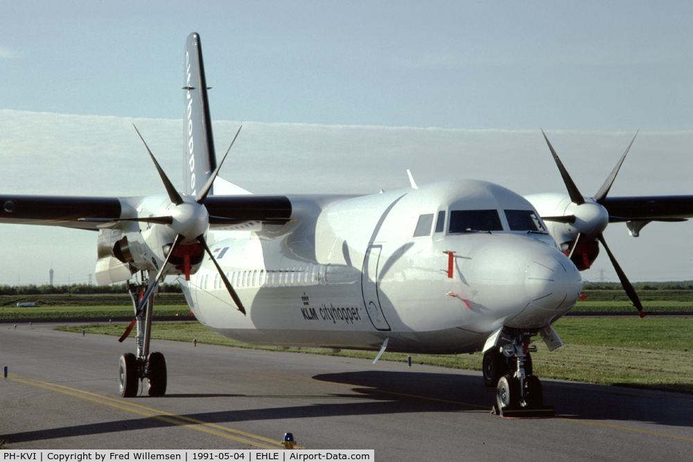 PH-KVI, 1991 Fokker 50 C/N 20218, KLMCityhopper