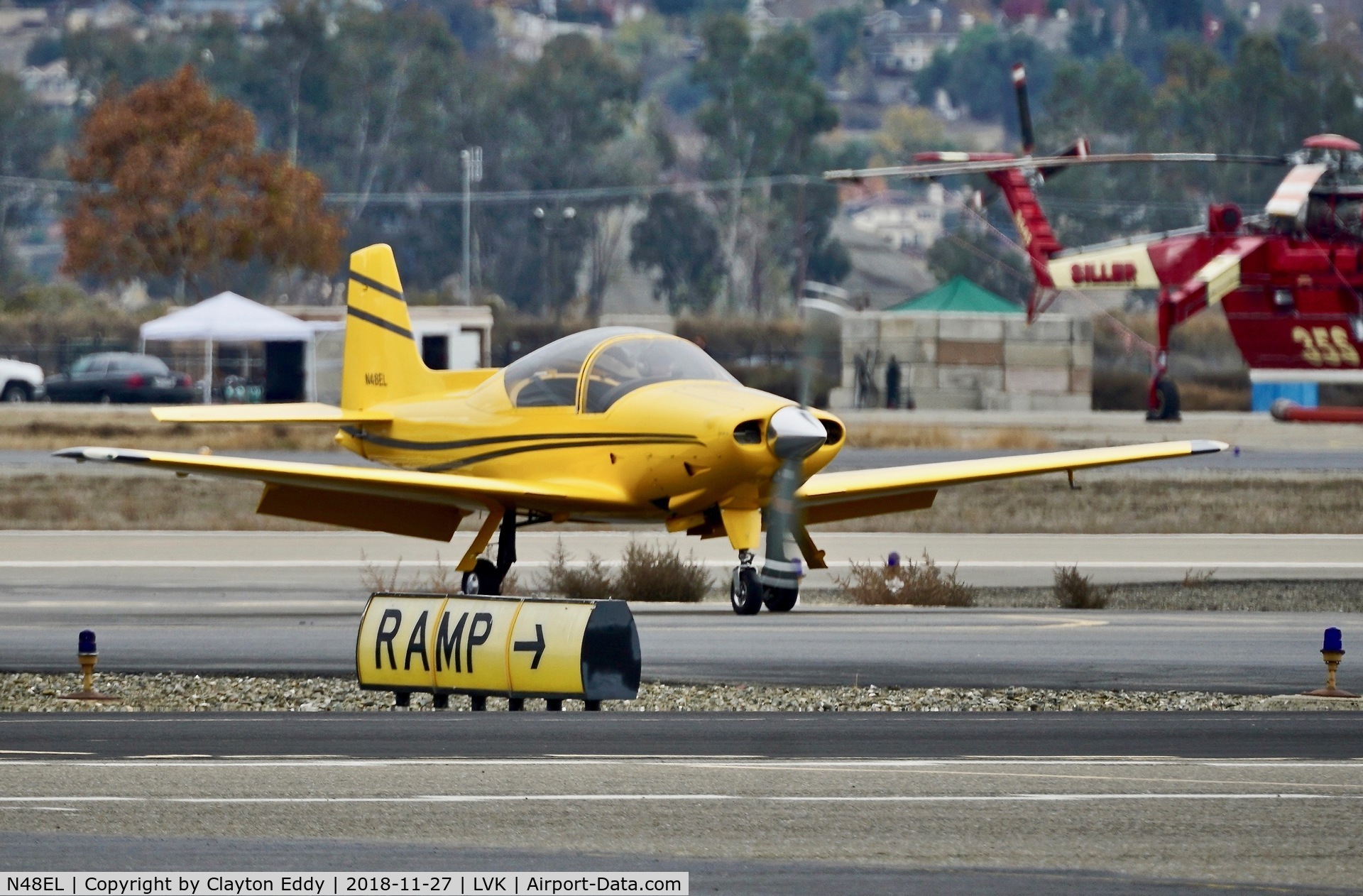 N48EL, 2004 Sequoia F-8L Falco C/N 1363, Livermore Airport California 2018.