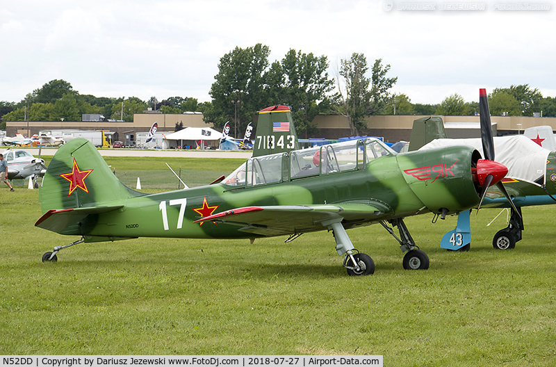 N52DD, 2002 Yakovlev (Aerostar) Yak-52TW C/N 0212404, Yakovlev (Aerostar) Yak-52TW  C/N 212404, N52DD