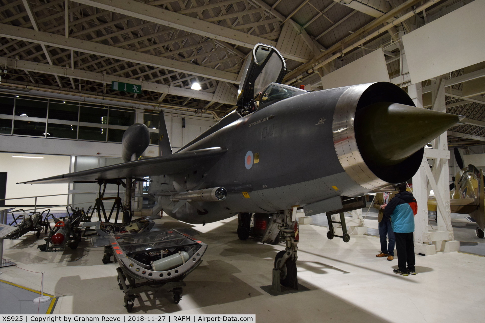 XS925, 1967 English Electric Lightning F.6 C/N 95258, On display at the RAF Museum, Hendon.