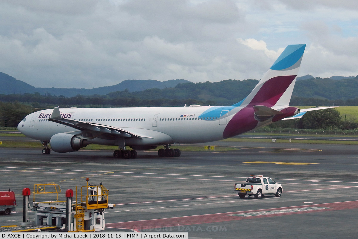 D-AXGE, 2004 Airbus A330-202 C/N 612, At Mauritius