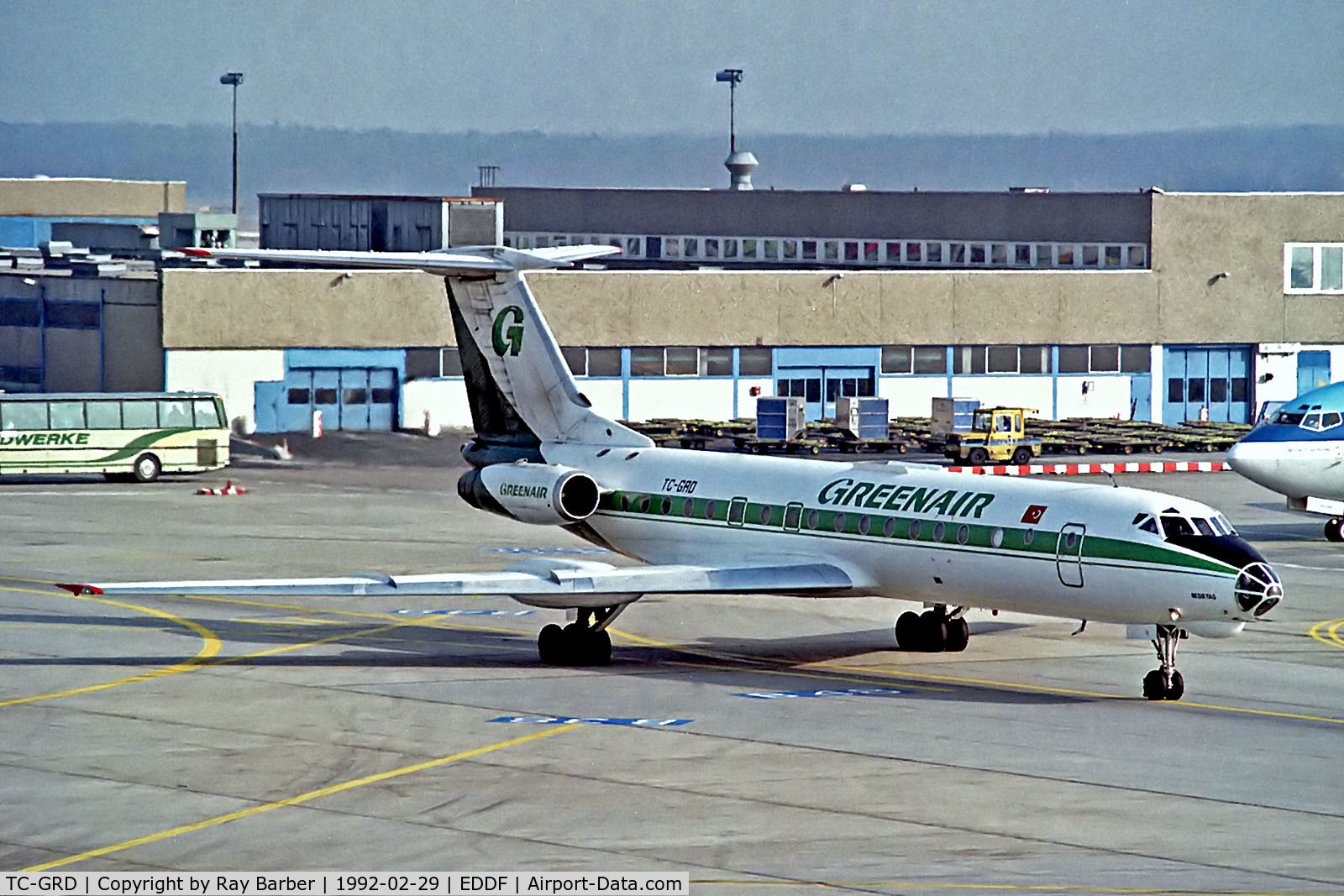 TC-GRD, Tupolev Tu-134A C/N 66109, TC-GRD   Tupolev Tu-134A-3 [66109] (Greenair) Frankfurt Int'l~D 29/02/1992 .Broken up Tyumen 09-2012