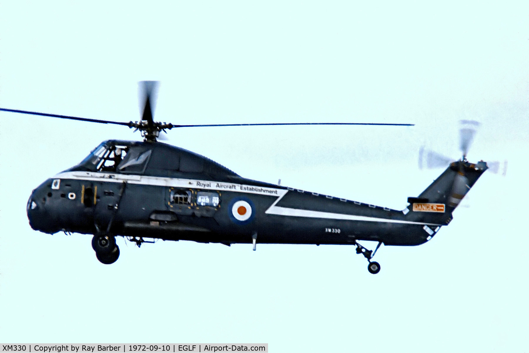 XM330, Westland Wessex HAS.1 C/N WA11, XM330   Westland WS.58 Wessex HAS.1 [WA11] (Royal Aircraft Establishment) Farnborough~G 10/09/1972