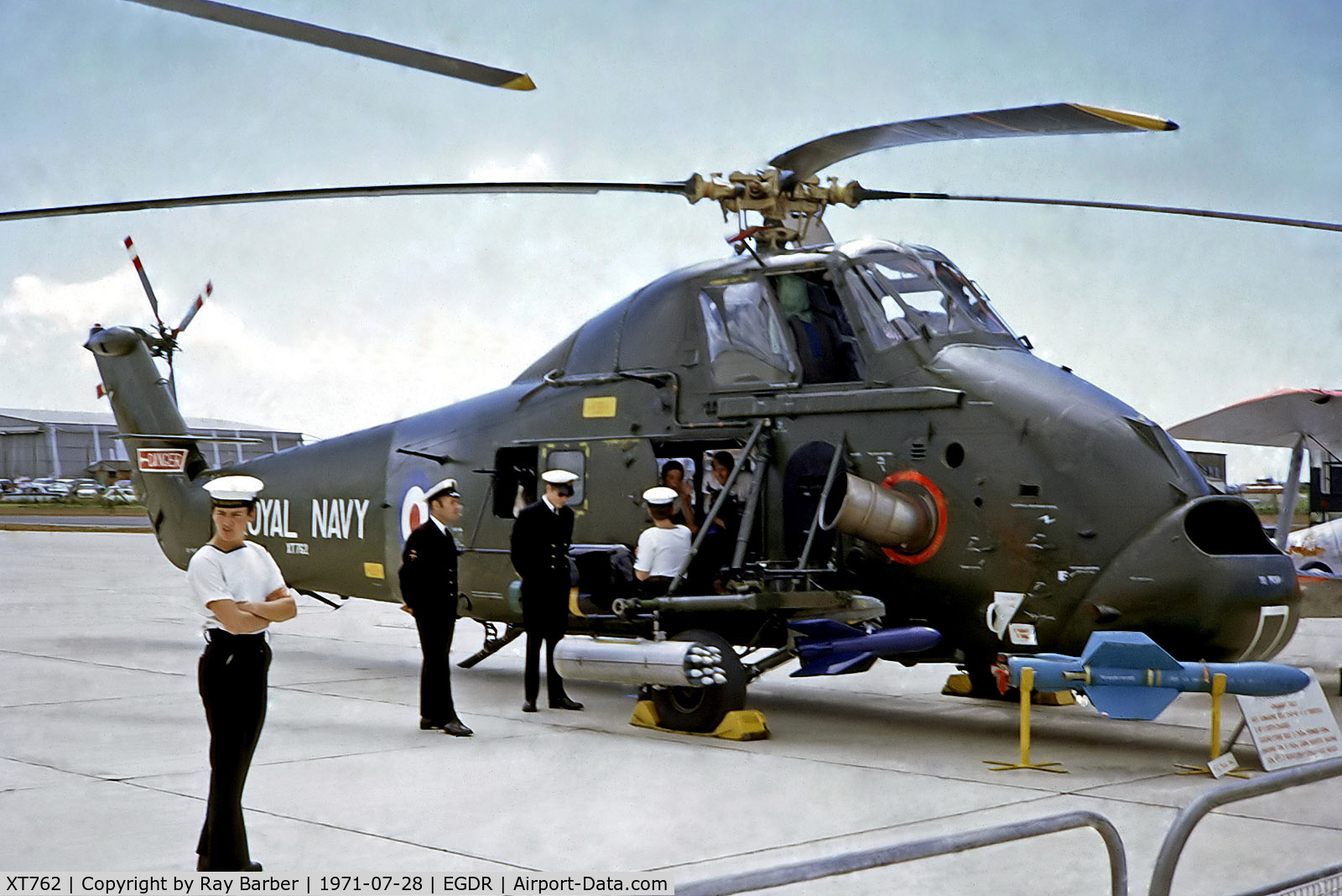 XT762, 1966 Westland Wessex HU.5 C/N WA484, XT762   Westland WS.58 Wessex HU.5 [WA484] (Royal Navy) RNAS Culdrose~G 28/07/1971