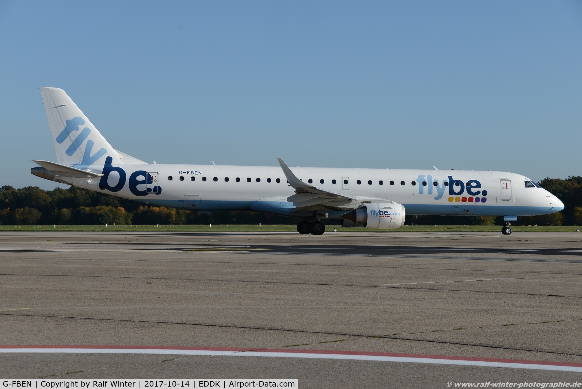 G-FBEN, 2008 Embraer 195LR (ERJ-190-200LR) C/N 19000213, Embraer ERJ-195LR 190-200LR - BE BEE FlyBe - 19000213 - G-FBEN - 14.10.2017 - CGN