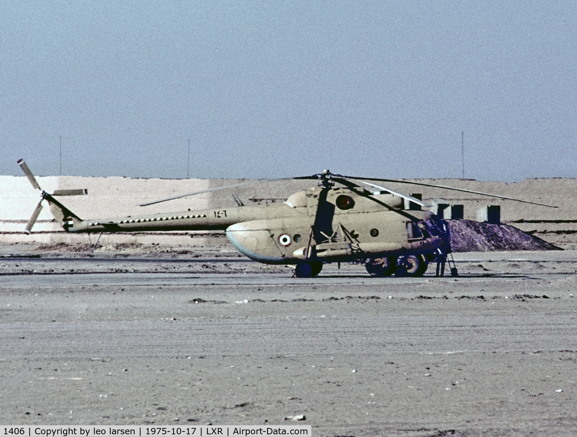 1406, Mil Mi-8T C/N not known, Luxor Egypt 17.10.1975
