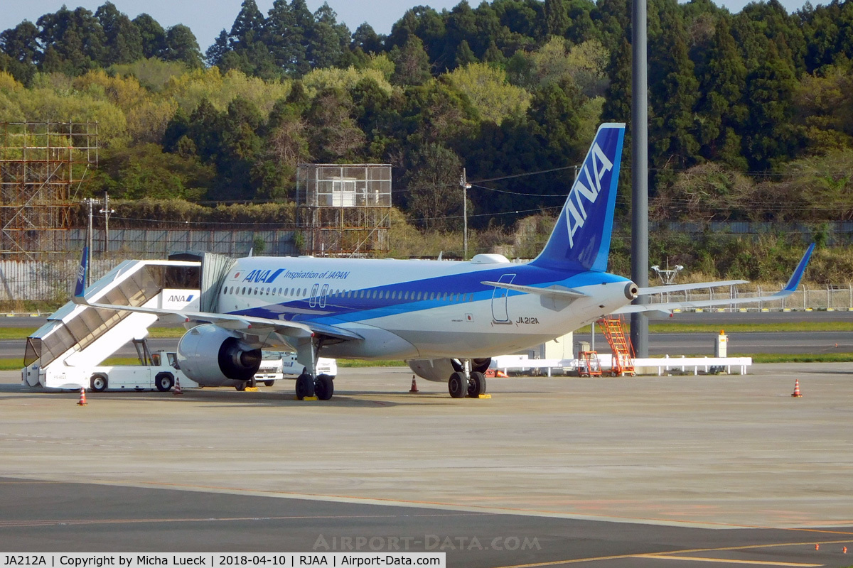 JA212A, 2017 Airbus A320-271N C/N 7483, At Narita