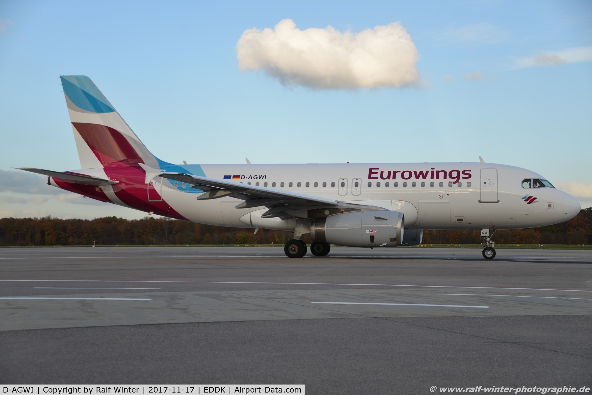 D-AGWI, 2008 Airbus A319-132 C/N 3358, Airbus A319-132 - EW EWG Eurowings opby Germanwings - 3358 - D-AGWI - 17.11.2017 - CGN