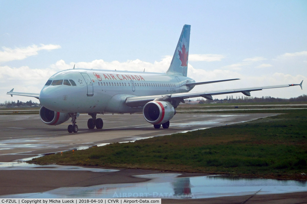 C-FZUL, 1997 Airbus A319-114 C/N 721, At Vancouver