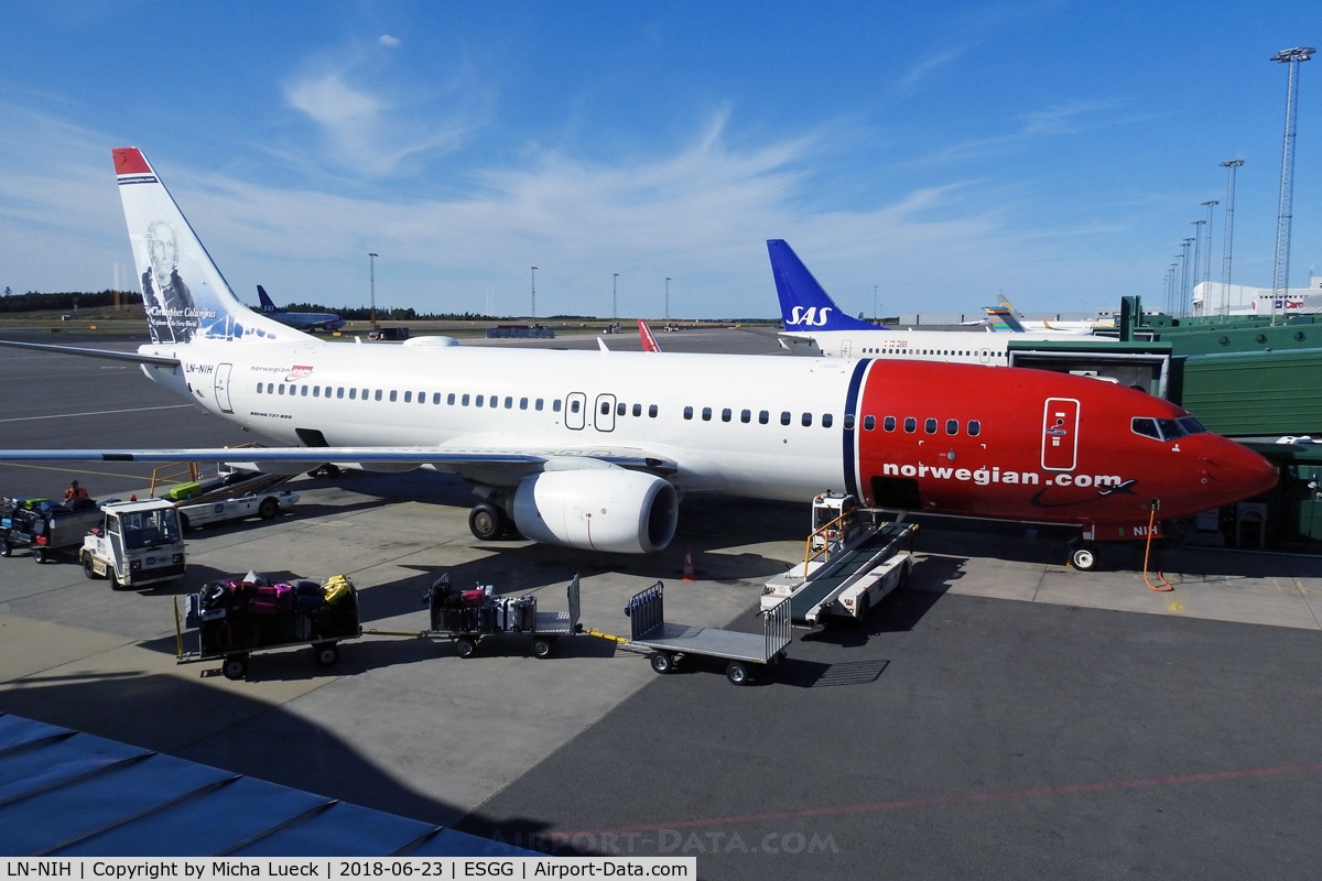 LN-NIH, 2014 Boeing 737-8JP C/N 43879, At Gothenburg
