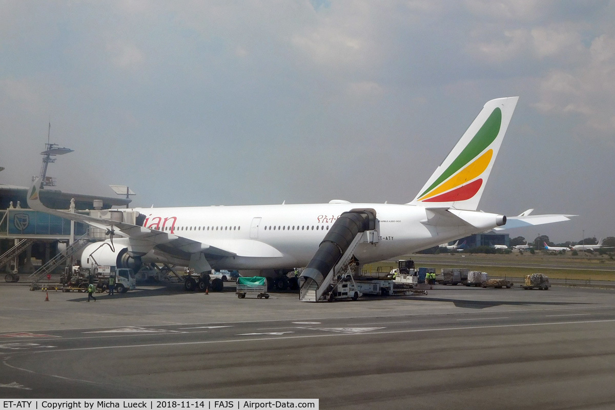 ET-ATY, 2017 Airbus A350-941 C/N 089, At O.R. Tambo