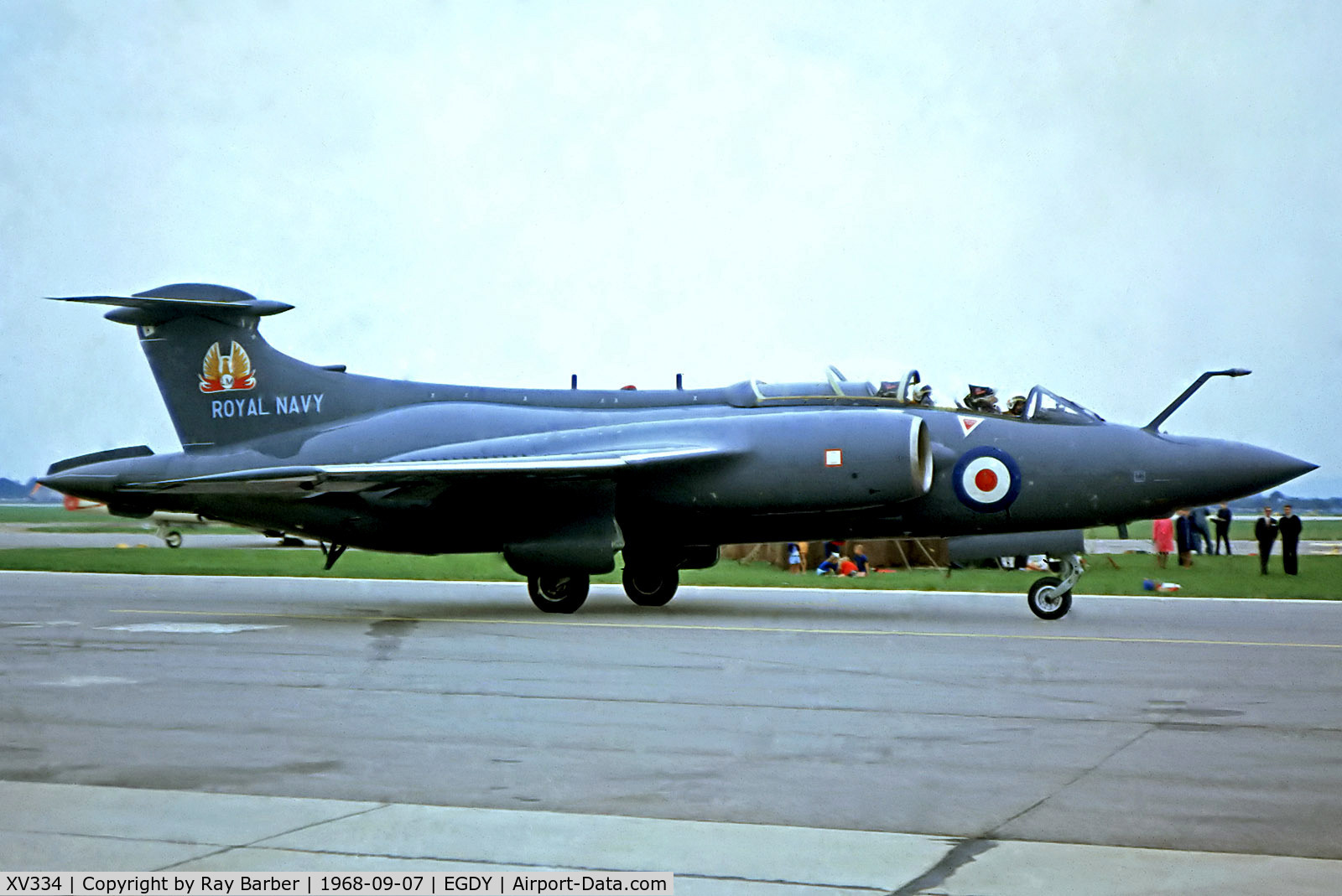XV334, 1967 Hawker Siddeley Buccaneer S.2B C/N B3-12-66, XV334   Blackburn Buccaneer S.2B [B3-12-66] (Royal Navy) RNAS Yeovilton~G 07/09/1968