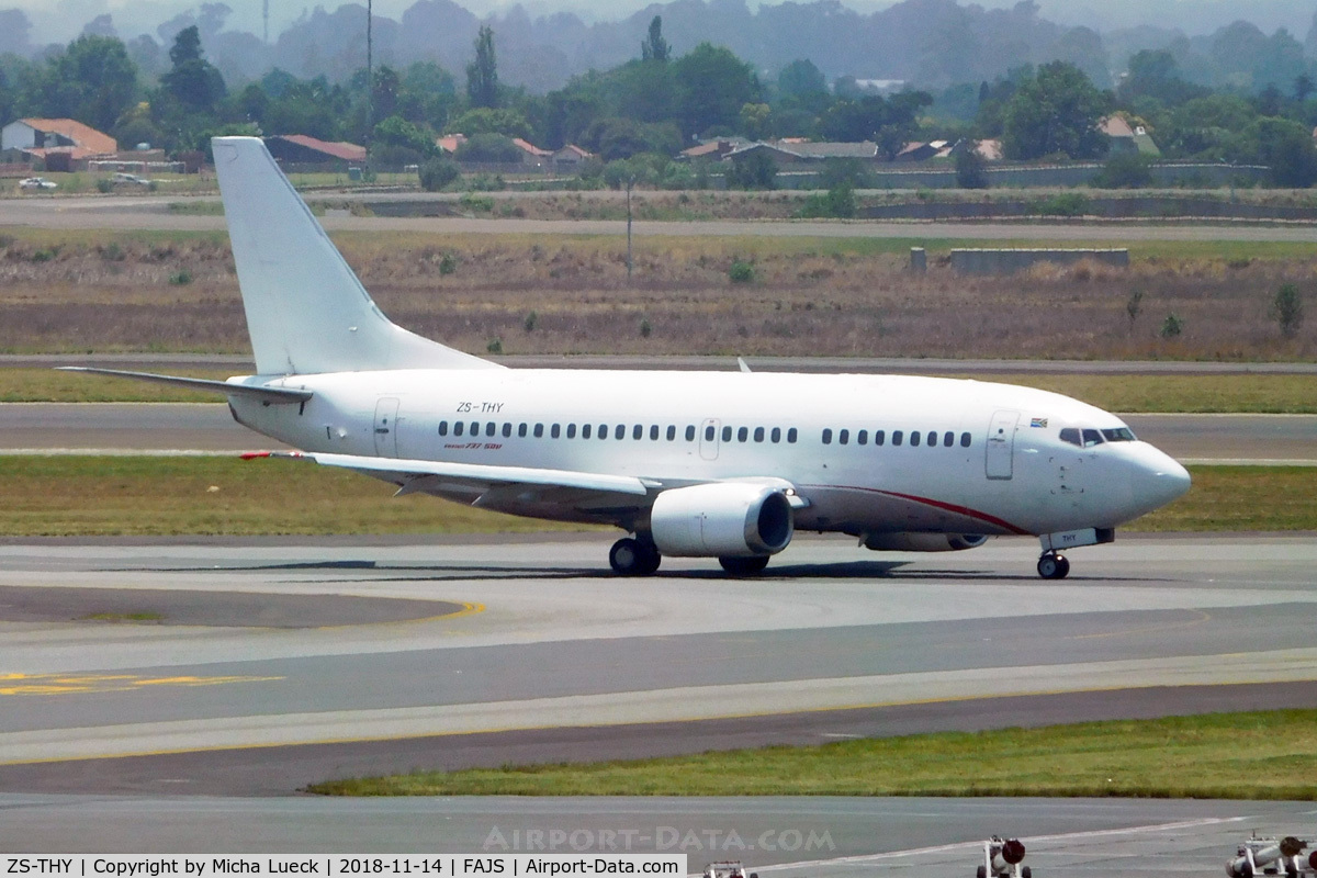 ZS-THY, 1992 Boeing 737-5Y0 C/N 25188, At O.R. Tambo