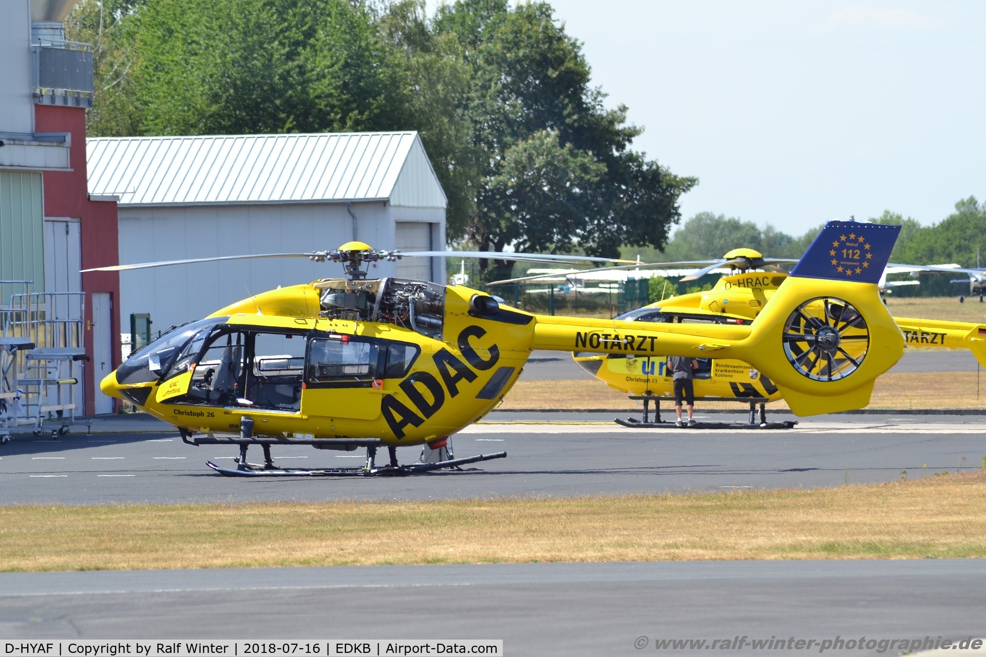 D-HYAF, Airbus Helicopters EC-145T-2 (BK-117D-2) C/N 20043, Airbus Helicopters H-145 - CHX ADAC Luftrettung - 20043 - D-HYAF - 16.07.2018 - EDKB