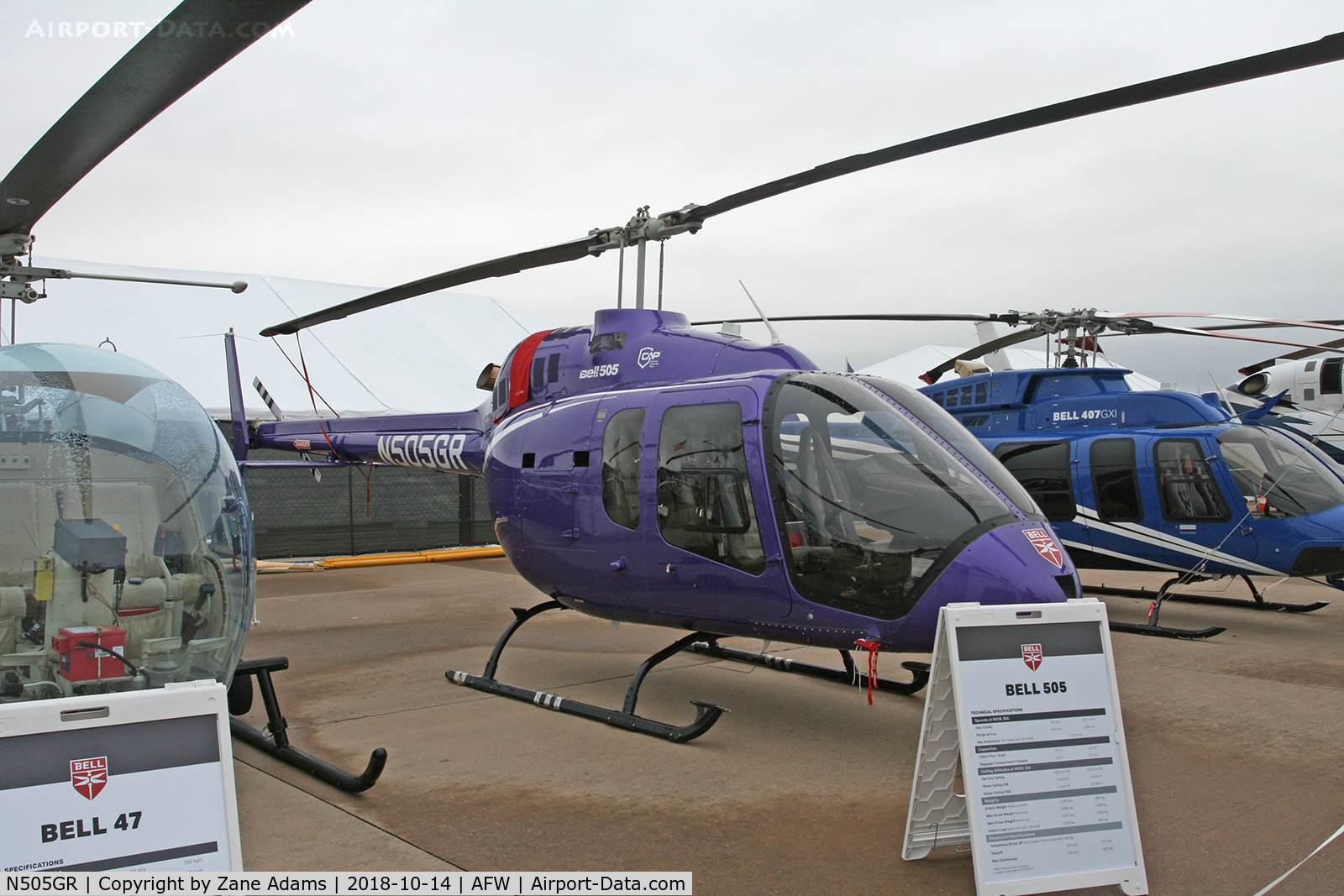 N505GR, 2017 Bell 505 Jet Ranger X Jet Ranger X C/N 65011, At the 2018 Alliance Airshow - Fort Worth, TX