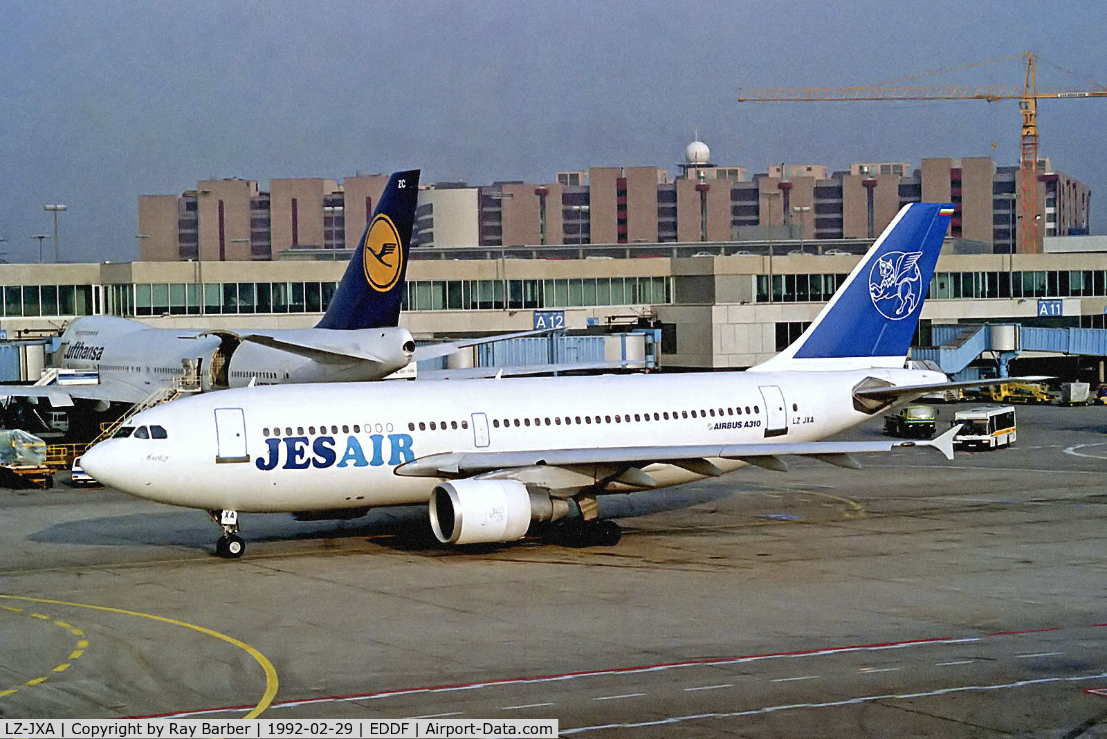 LZ-JXA, 1985 Airbus A310-324 C/N 378, LZ-JXA   Airbus A310-324 [378] (Jes Air) Frankfurt Int'l~D 29/02/1992