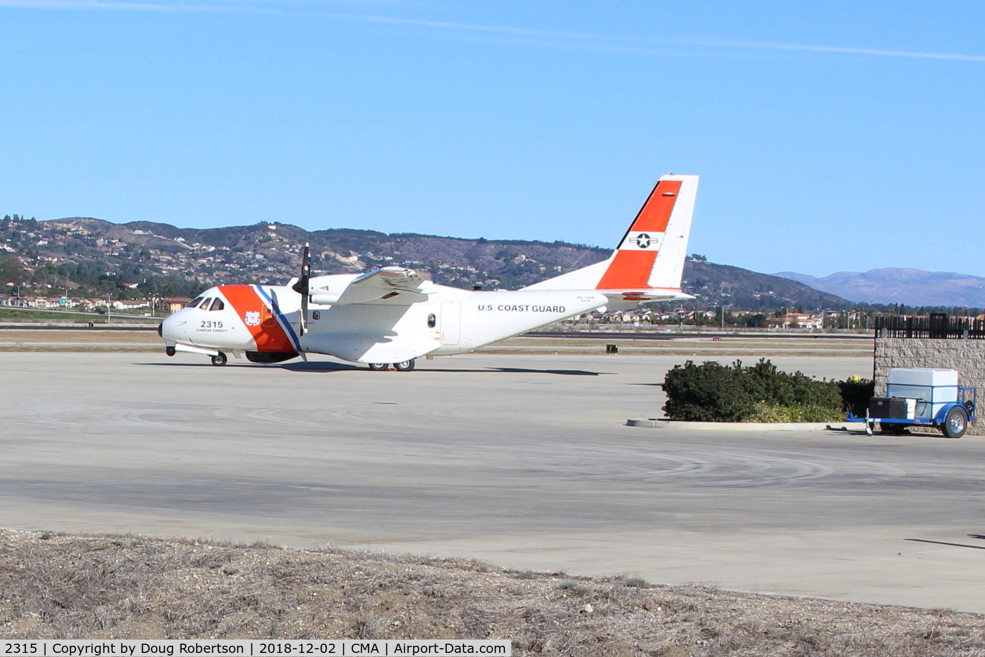 2315, 2013 Airtech HC-144A Ocean Sentry (CN-235M-300) C/N C207, US COAST GUARD 2315, EADS North America HC-144A OCEAN SENTRY, two GE CT7 Turboprops, 1,870 sHp each. On SUN AIR Ramp