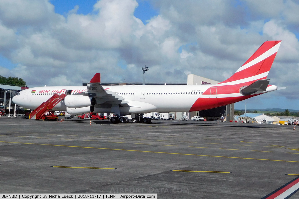 3B-NBD, 1997 Airbus A340-313 C/N 194, At Mauritius
