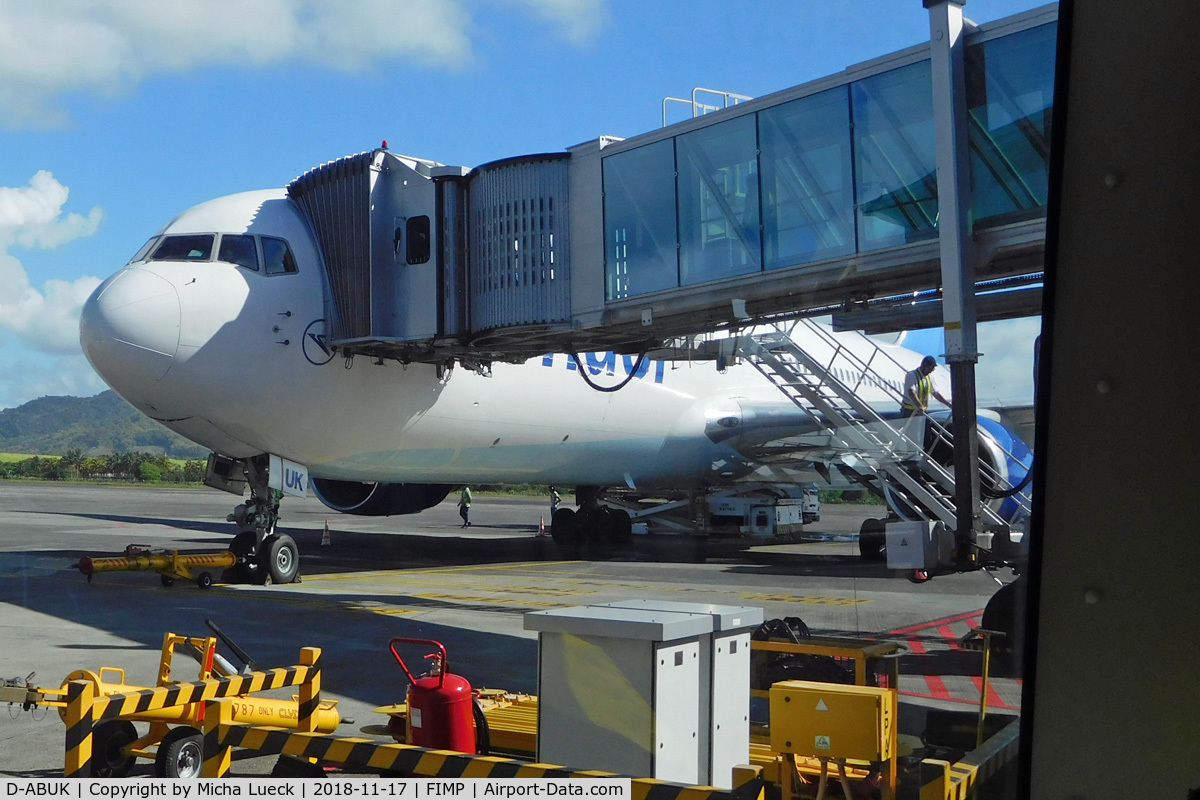 D-ABUK, 1999 Boeing 767-343/ER C/N 30009, At Mauritius