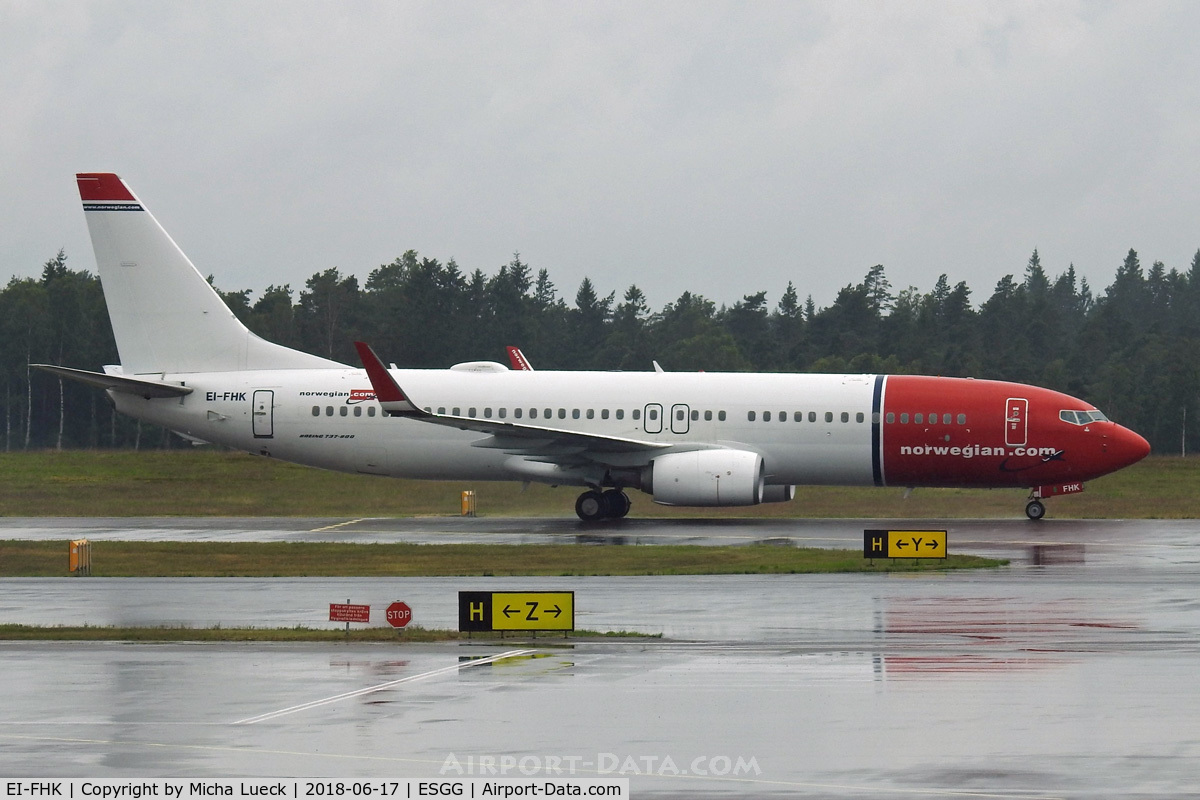 EI-FHK, 2015 Boeing 737-8JP C/N 41140, At Gothenburg