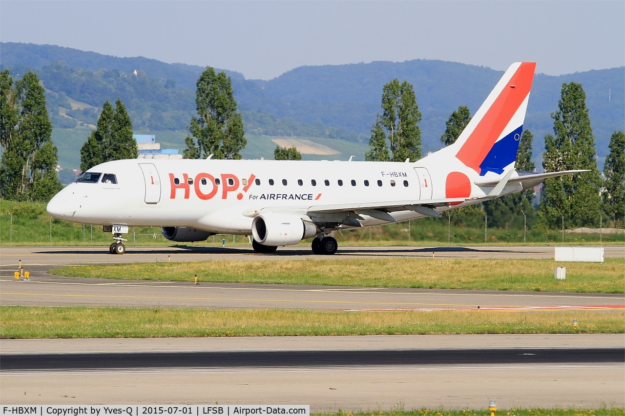 F-HBXM, 2003 Embraer 170LR (ERJ-170-100LR) C/N 17000010, Embraer ERJ-170LR, Taxiing to holding point rwy 15, Bâle-Mulhouse-Fribourg airport (LFSB-BSL)