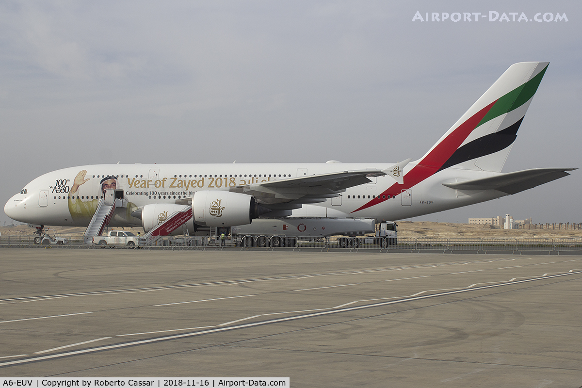 A6-EUV, 2016 Airbus A380-842 C/N 239, BIAS 2018 - SAKHIR AIRBASE OBKH