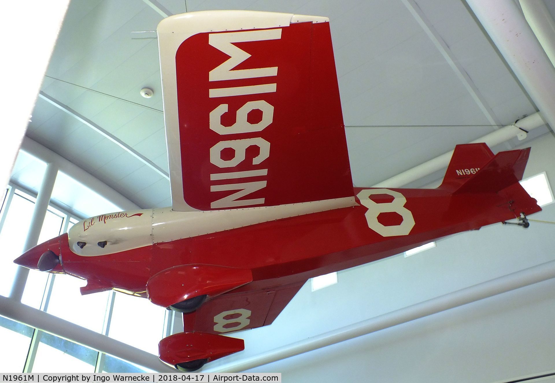 N1961M, Pitts Special Pellet C/N unknown, Pitts Special Pellet 'Lil Monster' at the Wedell-Williams Aviation and Cypress Sawmill Museum, Patterson LA