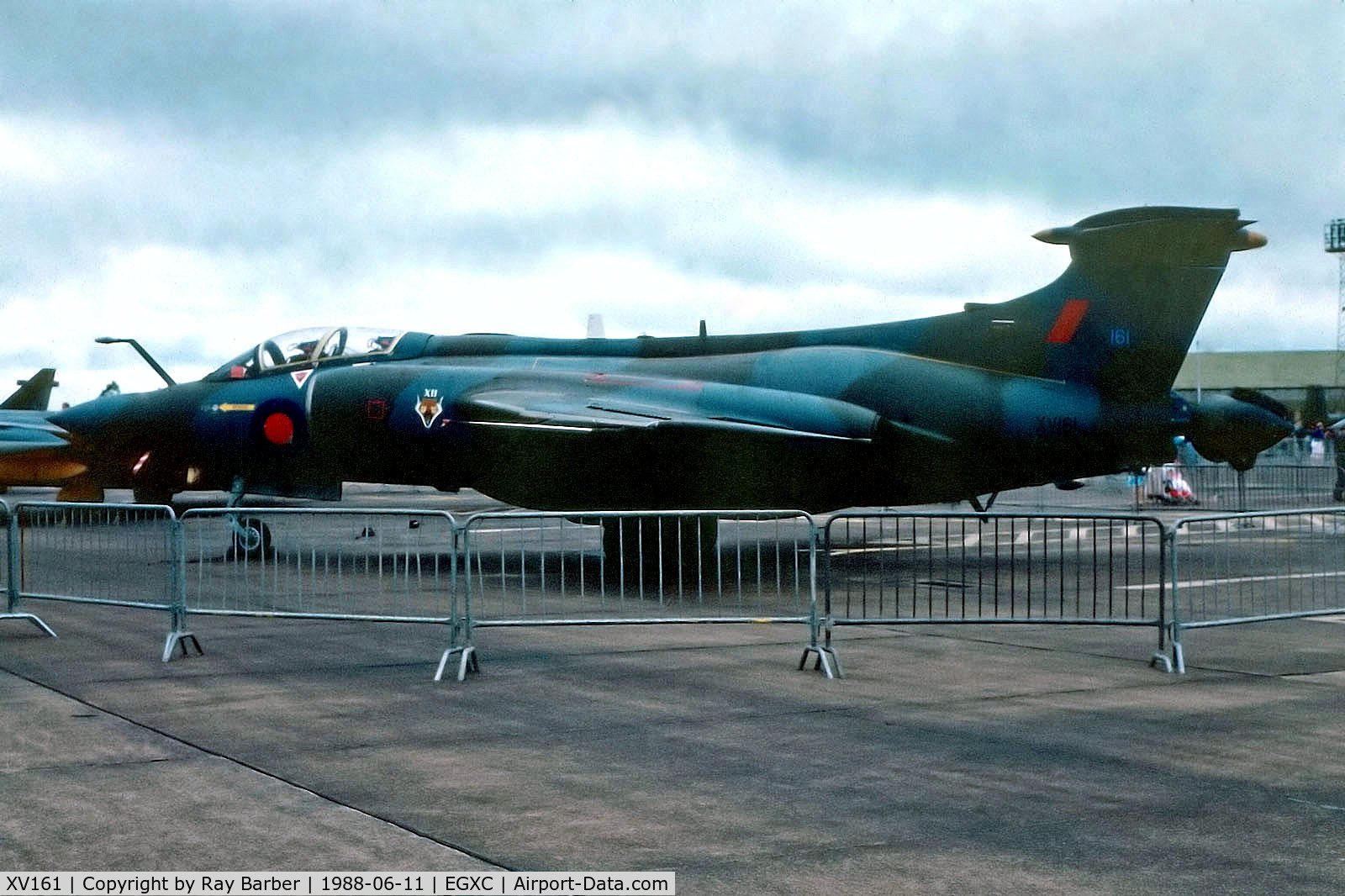 XV161, 1966 Hawker Siddeley Buccaneer S.2B C/N B3-02-66, XV161   Blackburn Buccaneer S.2B [B3-02-66] (Royal Air Force) RAF Coningsby~G 11/06/1988