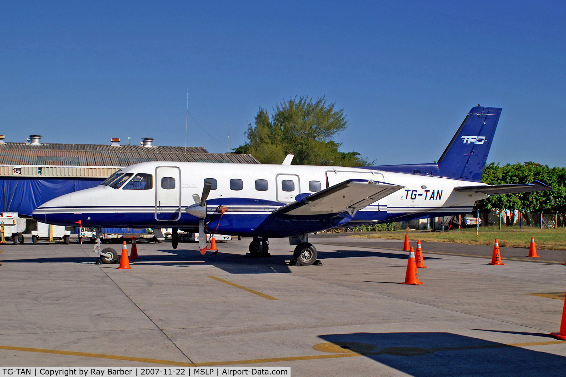 TG-TAN, 1981 Embraer EMB-110P1 Bandeirante C/N 110342, TG-TAN   Embraer EMB-110P1 Bandeirante [110342] (Transportes Aereos Guatemaltecos) San Salvador-El Salvador Int'l~TG 22/11/2007