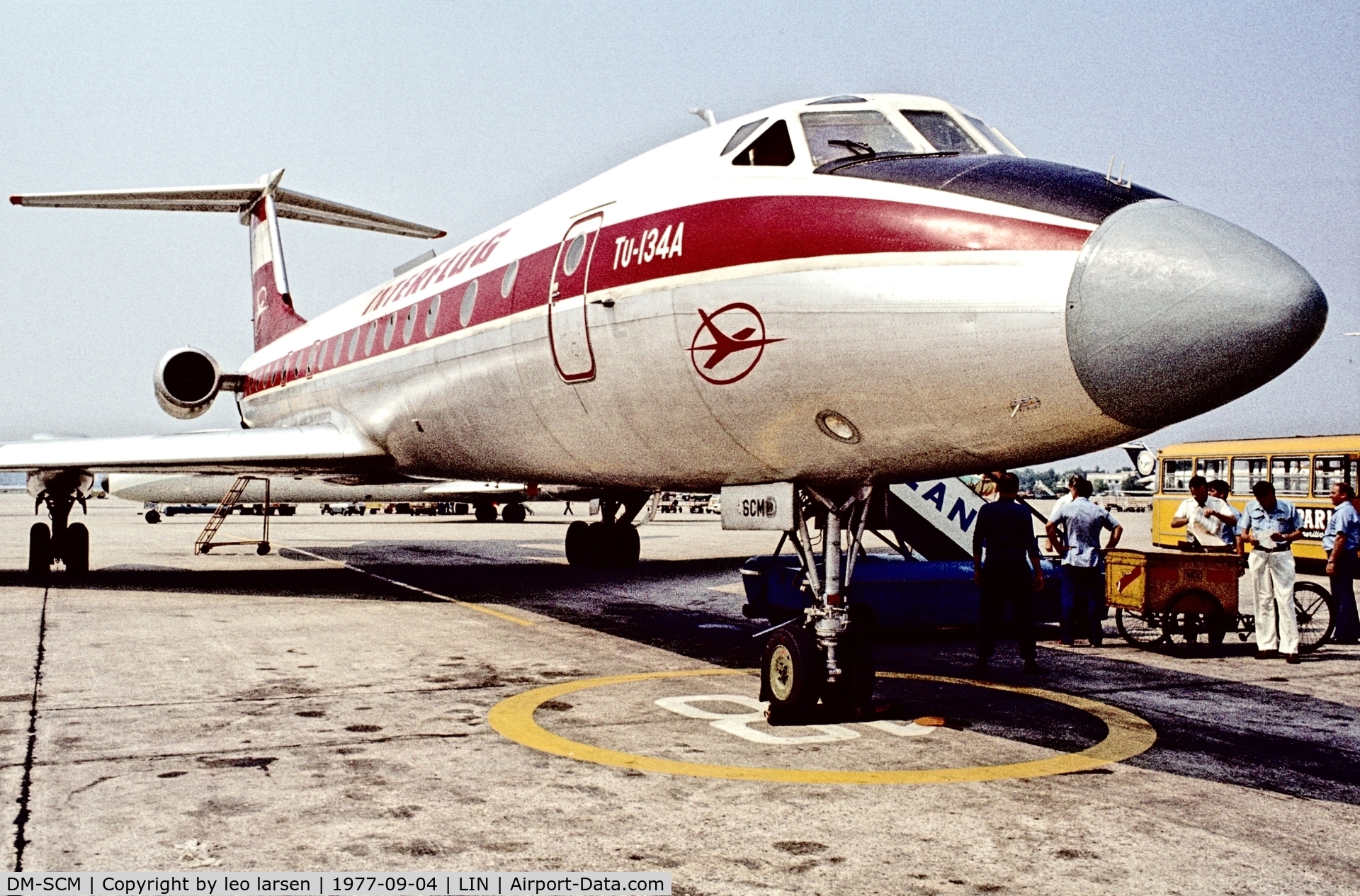 DM-SCM, 1973 Tupolev Tu-134A C/N 3351904, Milano Linarte 4.9.1977