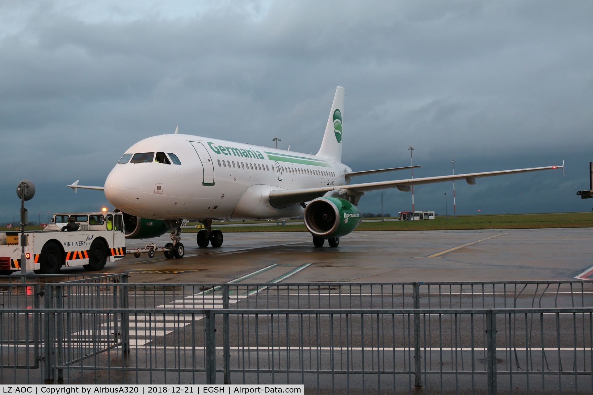 LZ-AOC, 2006 Airbus A319-132 C/N 2739, Freshly repainted into Germania livery