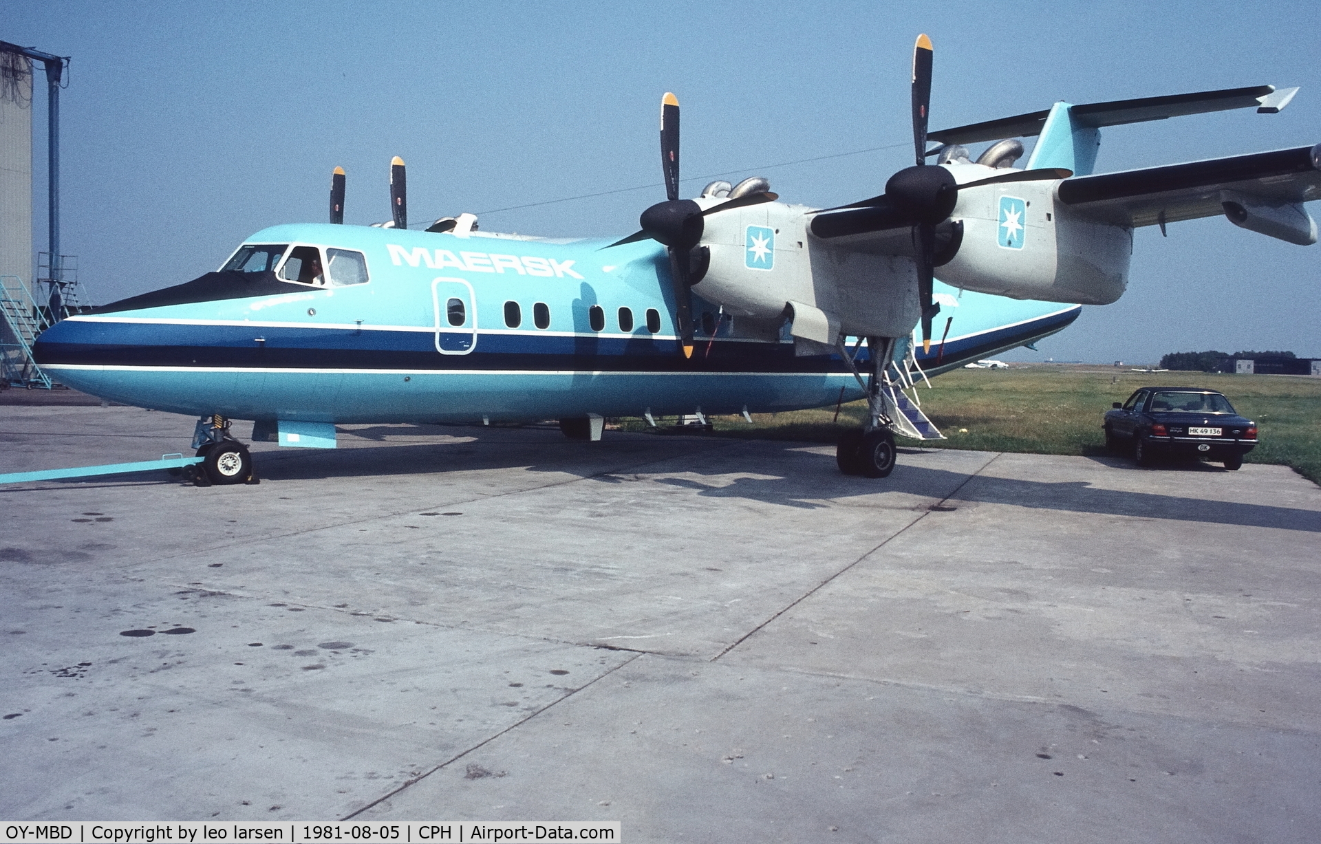OY-MBD, 1981 De Havilland Canada DHC-7-102 Dash 7 C/N 55, Copenhagen 5.8.1981
