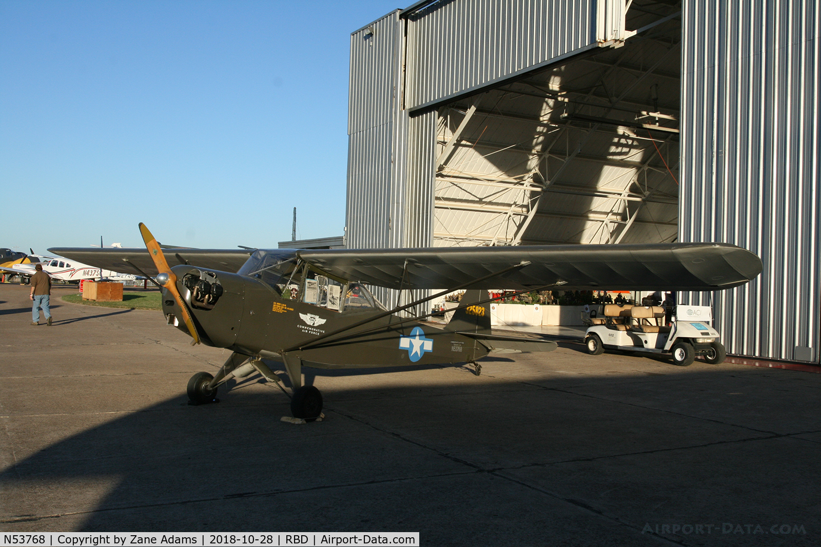 N53768, 1943 Taylorcraft L-2 C/N 5135, At the 2018 Wings Over Dallas Airshow