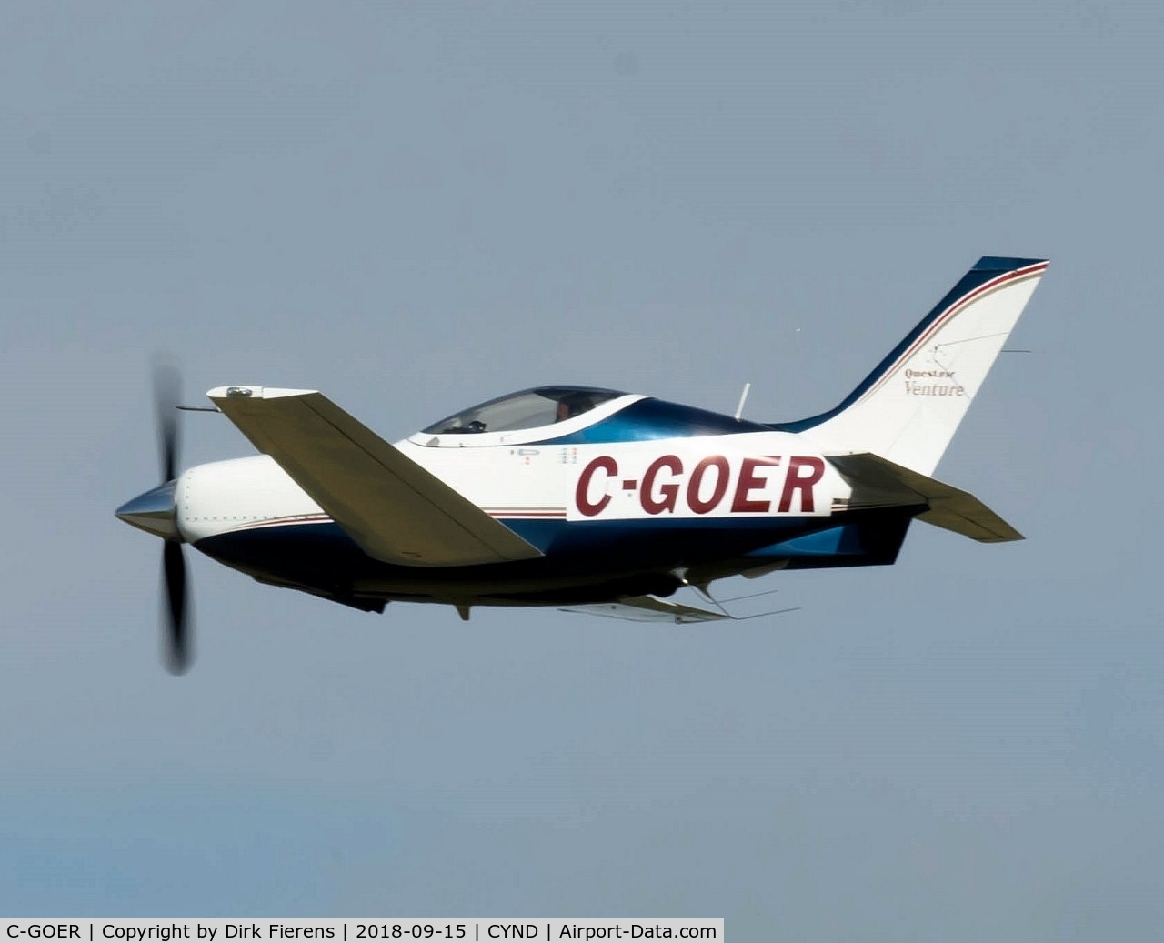 C-GOER, Questair Venture C/N 19, doing a number of flybys.