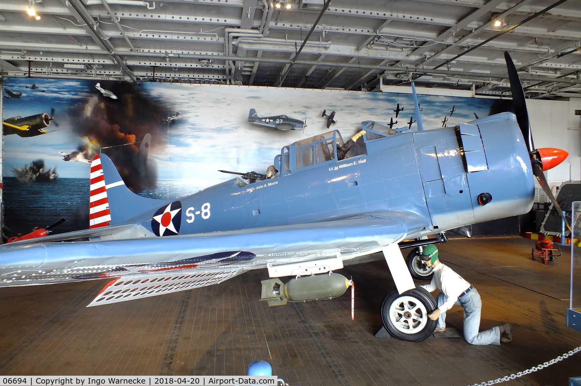 06694, Douglas SBD-3 Dauntless C/N 1509, Douglas SBD-3 Dauntless at the USS Lexington Museum, Corpus Christi TX