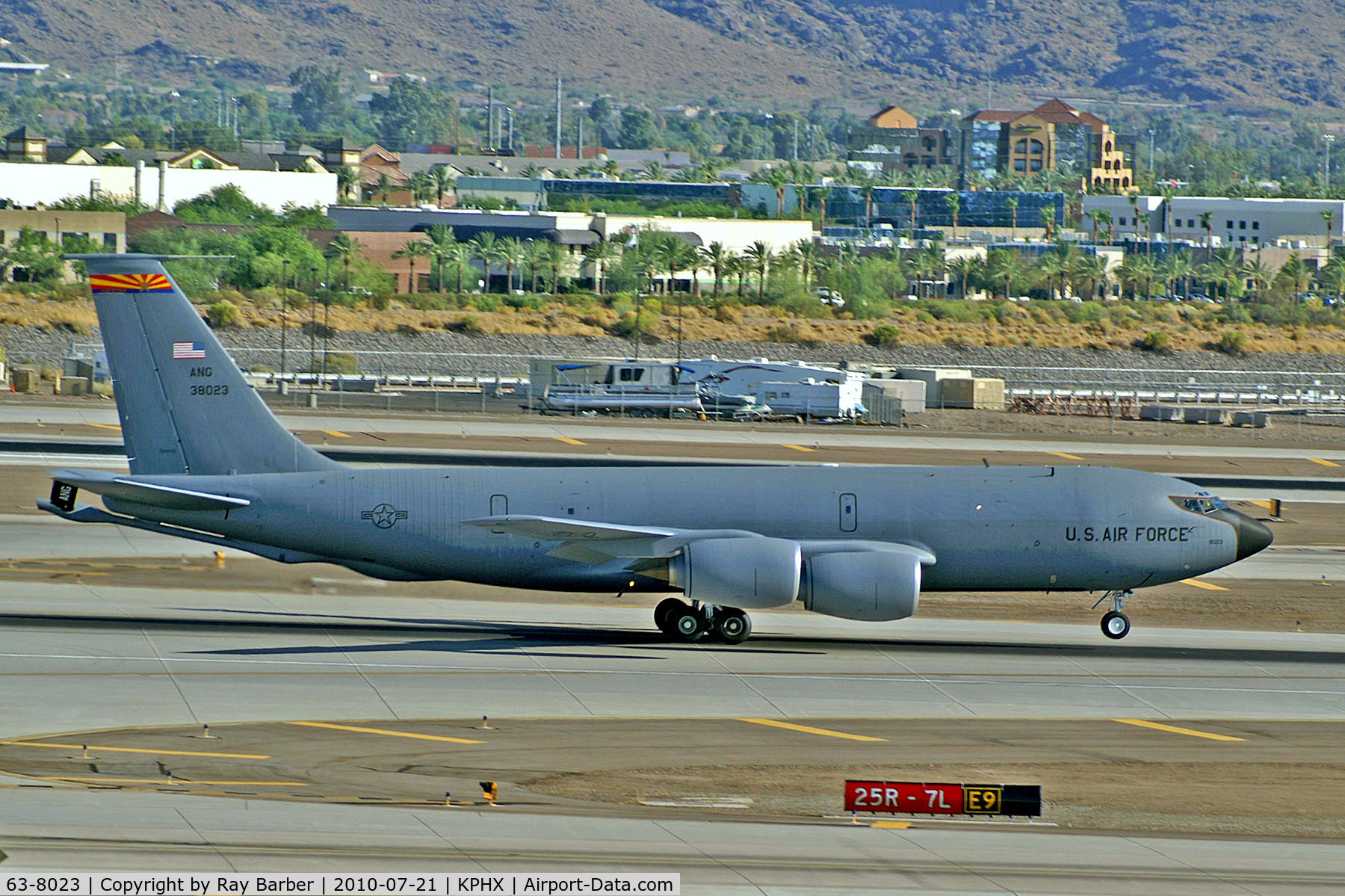 63-8023, 1963 Boeing KC-135R Stratotanker C/N 18640, 63-8023   Boeing KC-135R Stratotanker [18640] (United States Air Force) Phoenix-Sky Harbor Int'l~N 21/07/2010