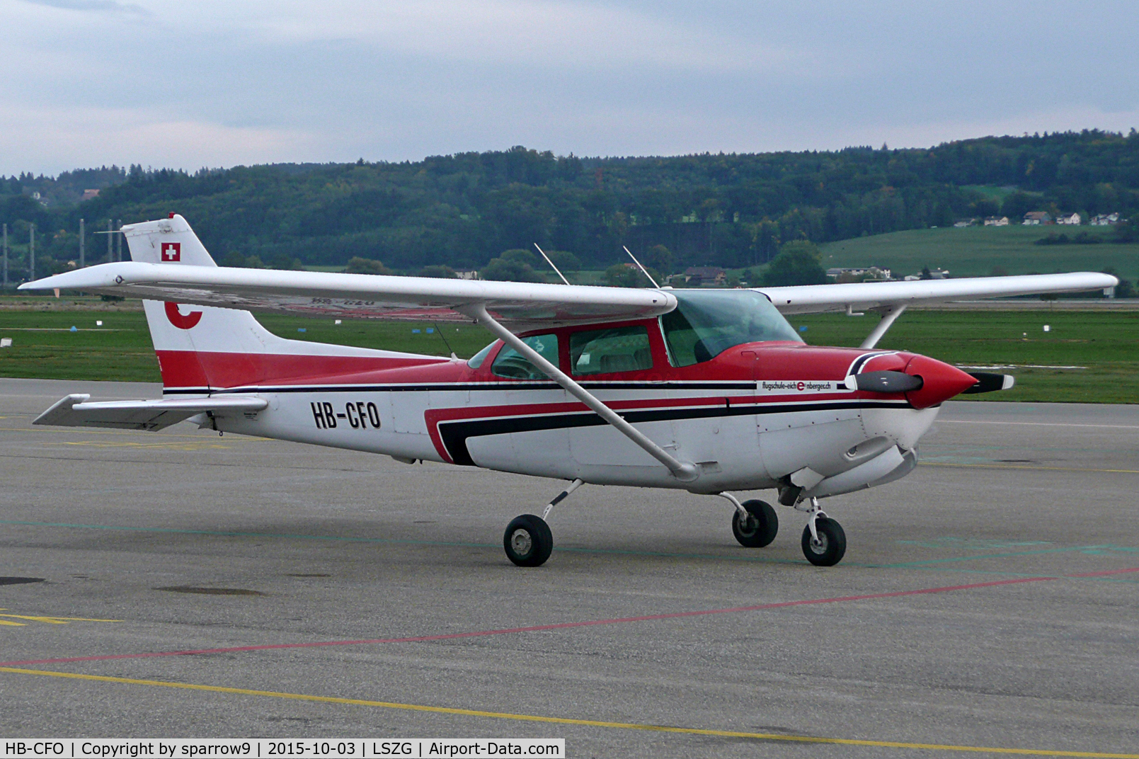 HB-CFO, 1981 Cessna 172RG Cutlass RG Cutlass RG C/N 172RG0804, Again at Grenchen. New paint?