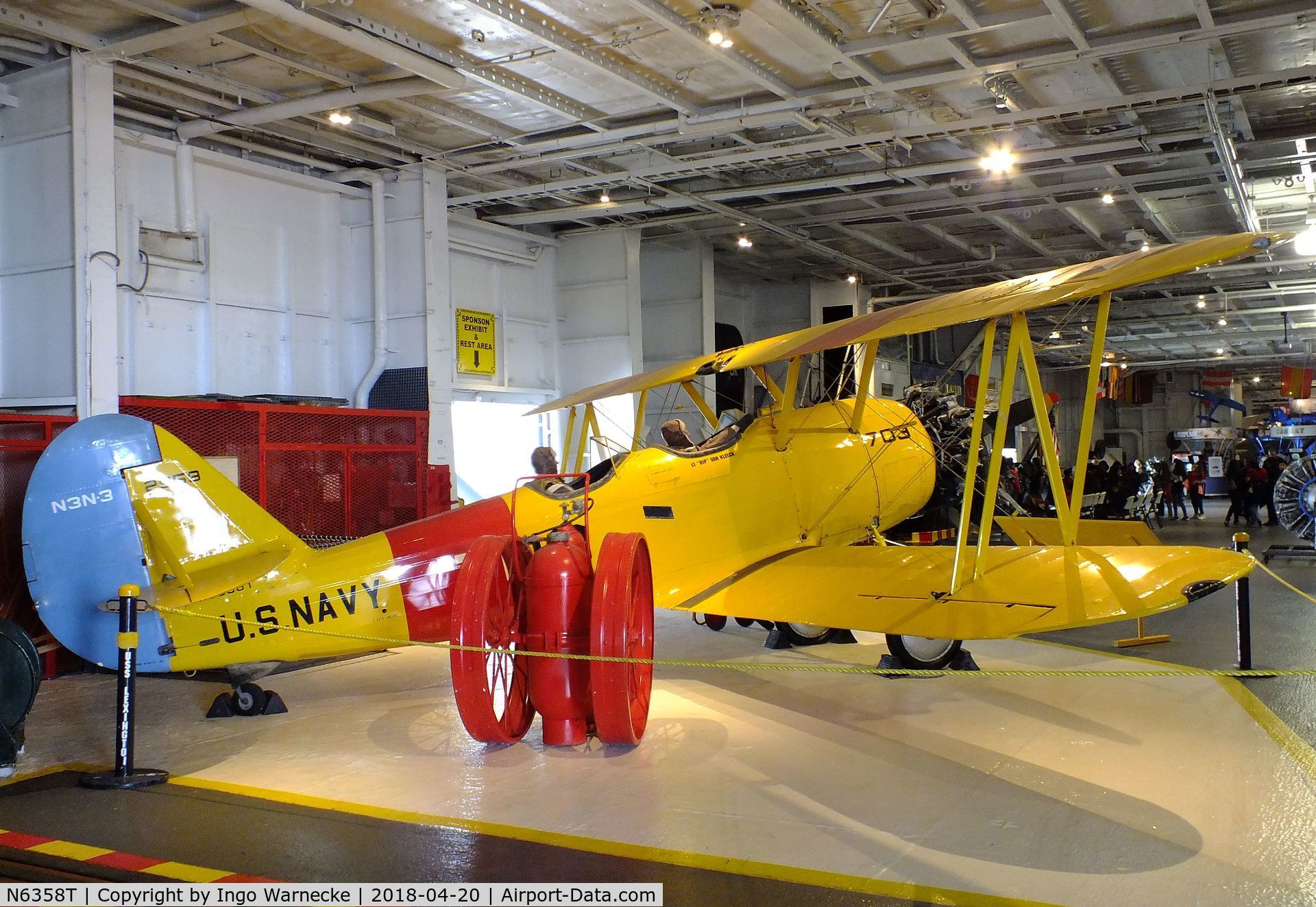 N6358T, Naval Aircraft Factory N3N-3 C/N 2959, Naval Aircraft Factory N3N-3 at the USS Lexington Museum, Corpus Christi TX