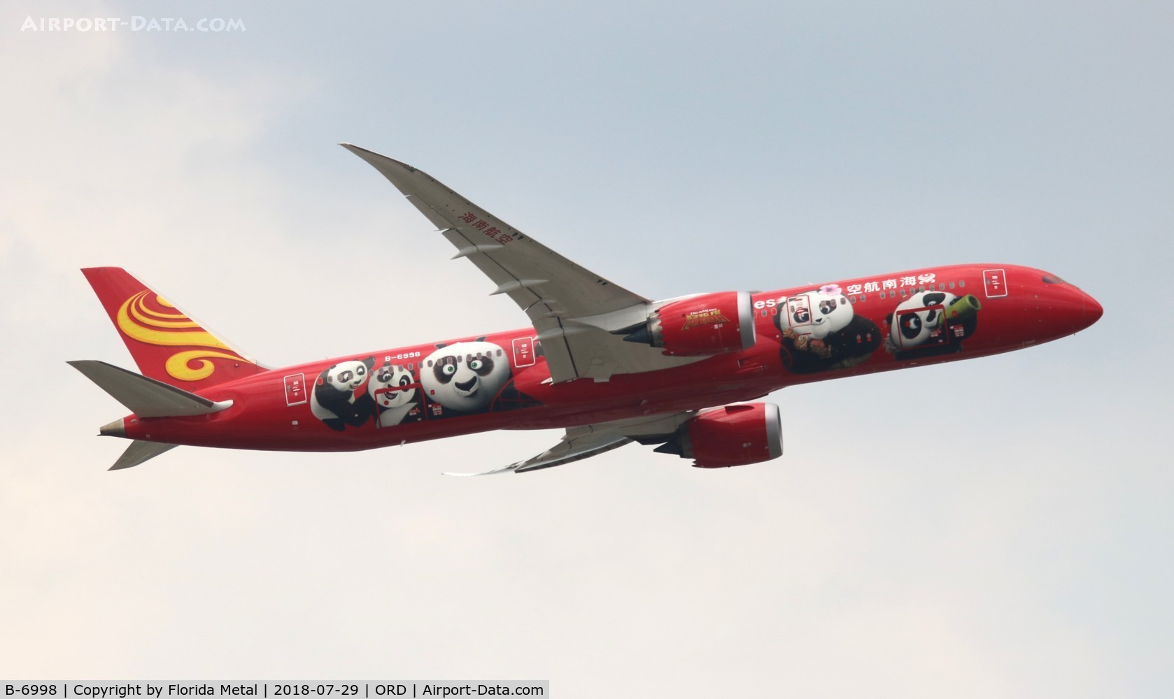 B-6998, 2016 Boeing 787-9 Dreamliner C/N 62718, Hainan Kung Fu Panda