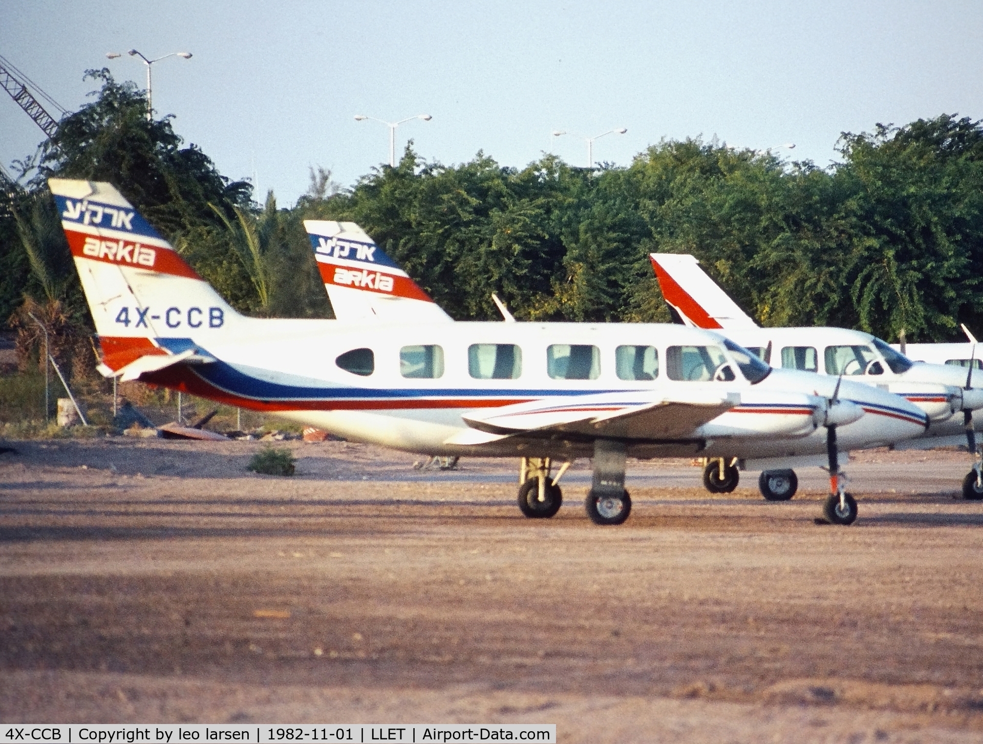 4X-CCB, 1976 Piper PA-31-350 Navajo Chieftain Chieftain C/N 31-7652062, Ilat 1.11.1982